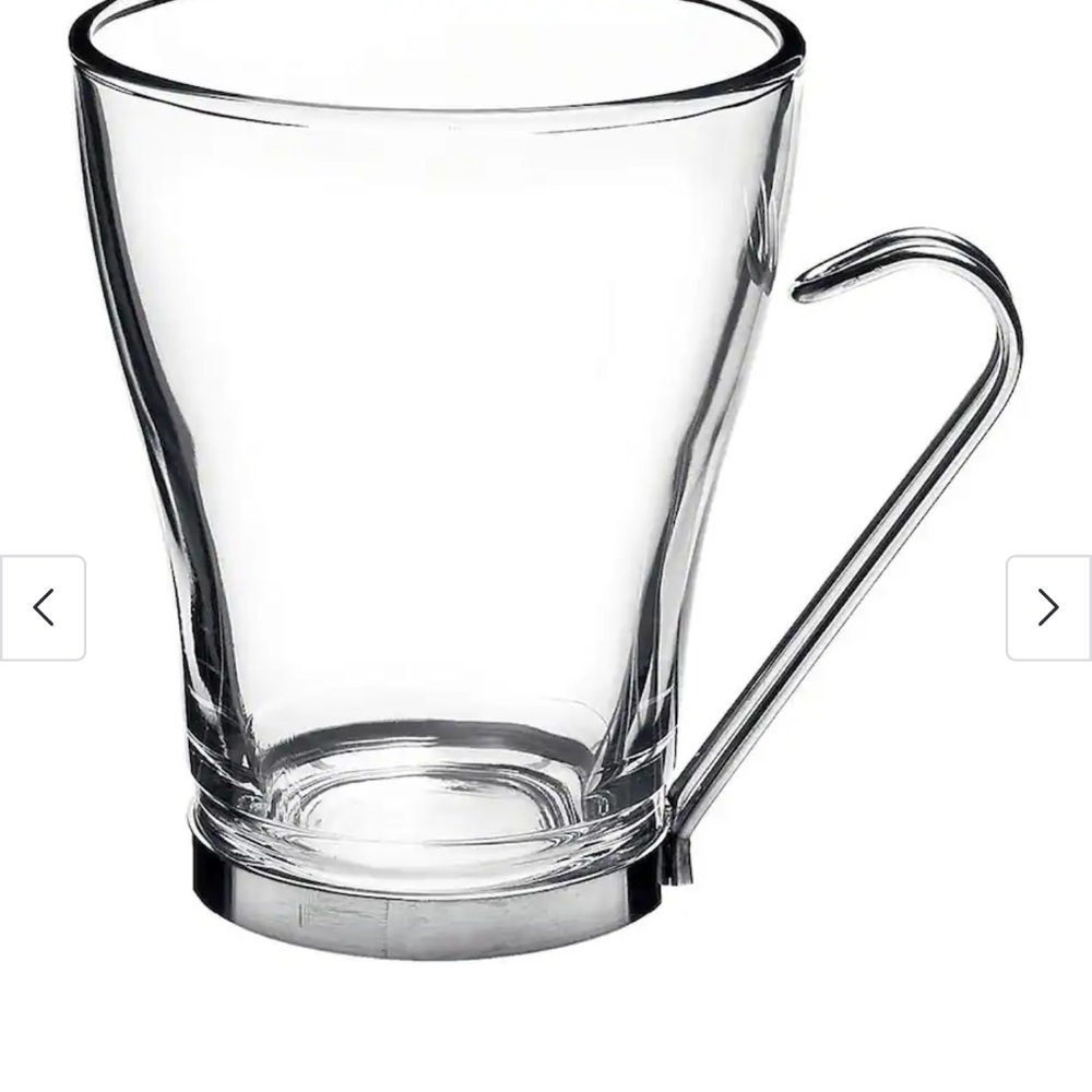 VITROSAX ITALY Vintage Cappuccino Glass Coffee Mug SET 4 Stainless Steel…